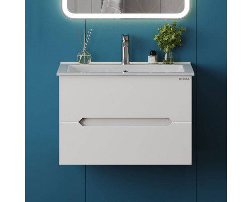 Тумба под раковину Onika Айленд 70 подвесная, белая