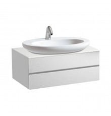 Laufen Alessi One Тумба с раковиной, 80х50х33см, с 2 выдвиж. ящиками, подвесная, покрытие LLC, цвет: белый глянцевый