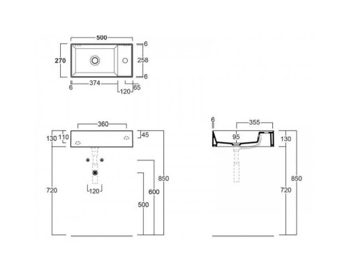 SIMAS AGILE Раковина 50х27 см, 1 отв., цвет: черный матовый. AG50 nero matt*1 SIMAS AGILE Раковина 50х27 см, 1 отв., цвет: черный матовый. AG50 nero matt*1