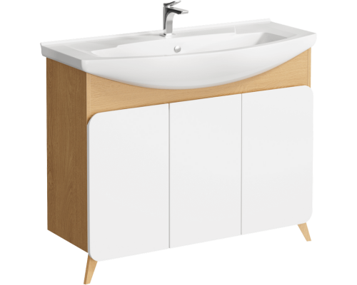 AQ BAS0110DZ Basic Тумба под умывальник напольная, 1065х865х460 мм, дуб золотой BAS0110DZ