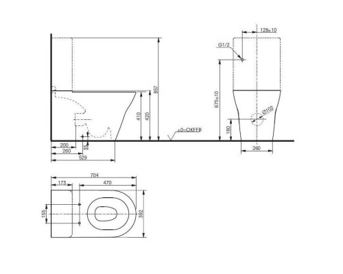 TOTO MH Унитаз моноблок 39.2x70.4x41см, безободковый, Tornado Flush, CeFiONtect, цвет: белый. CW161Y#XW, SW10044G1#W TOTO MH Унитаз моноблок 39.2x70.4x41см, безободковый, Tornado Flush, CeFiONtect, цвет: белый. CW161Y#XW, SW10044G1#W