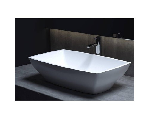 Salini Gloria Раковина накладная 60х38х15cм, без отв., без перелива, S-Stone, цвет: белый матовый. 1102204M Salini Gloria Раковина накладная 60х38х15cм, без отв., без перелива, S-Stone, цвет: белый матовый. 1102204M