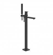 Gessi Rettangolo Смеситель для ванны, напольный, с ручным душем и изливом, (внешняя часть), цвет: Black XL. 24961#299