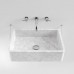 Agape Carrara Раковина 63х40х16 см, без отв., прямоугольная, с доп. креплением, мрамор Carrara, цвет: белый. ACER0730SMC *0