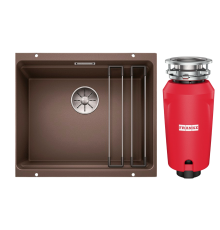 Комплект Мойка Blanco Etagon 500-U кофе + Измельчитель Franke