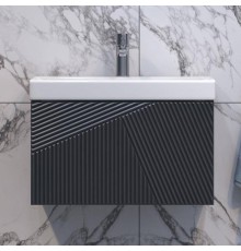 Тумба с раковиной Velvex Edge 60.1Y подвесная, графит
