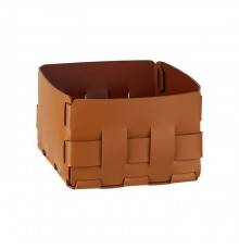ADJ Корзинка Mini Bottega, 19x19xH13 см., цвет: коньяк/бордо. 1019.09/30