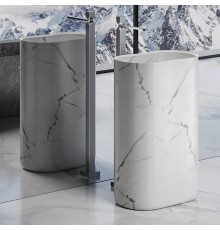 Dea Design Marble Torino Раковина 56.3х36.7х90см., напольная, без отв., мрамор, цвет: Statuario White. DD1541 560 SW