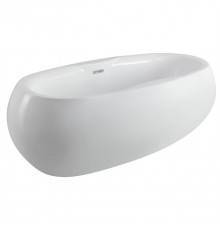 Акриловая ванна BelBagno BB502-1800-900 180x95 см, отдельностоящая, белая, овальная, на ножках, со сливом-переливом, с донным клапаном