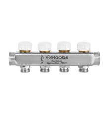 Коллектор Hoobs, нерж. сталь, с термостатическими клапанами, 1 х3/4 -4 вых.. HB-INCTO-711504
