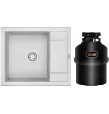 Комплект Мойка кухонная Granula 6002, арктик + Измельчитель Emar ATC-KZ560A