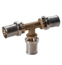 Тройник, Giacomini, RM151, 20 x 3, 26 x 3, 20 x 2, латунь, для труб GIACOTHERM, GIACOFLEX многослойных и полибутиленовых