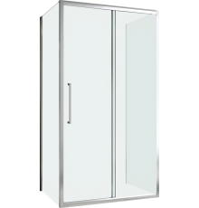 Душевой уголок Abber Schwarzer Diamant AG30150H-S60-S60, 150x60, профиль хром, стекло прозрачное