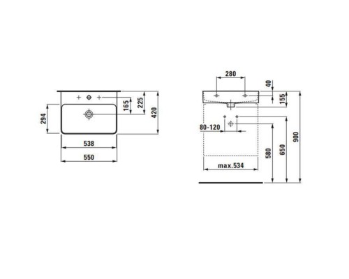 Laufen VAL Раковина 55х42x11.5 см, 1 отв., цвет: белый. 8.1028.2.000.104.1 Laufen VAL Раковина 55х42x11.5 см, 1 отв., цвет: белый. 8.1028.2.000.104.1