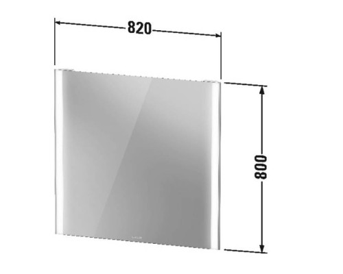 Duravit XViu Зеркало с подсветкой 82x80см, сенсорное управление, цвет: шампань матовый. XV70320B1B1