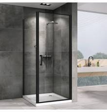 Душевой уголок Abber Sonnenstrand AG04080B-S75B 75x80, профиль черный, стекло прозрачное