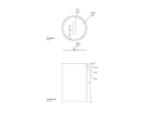 Decor Walther Stone DMD L Баночка универсальная 16x10см, с крышкой, настольная, цвет: белый / сталь матовая. 0971455