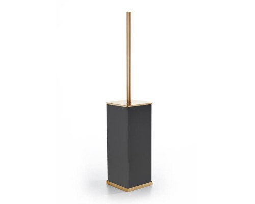 3SC Mood Deluxe Black Туалетный ёршик, напольный, композит Solid Surface, цвет: чёрный матовый/золото 24к. . MDN17AGD 3SC Mood Deluxe Black Туалетный ёршик, напольный, композит Solid Surface, цвет: чёрный матовый/золото 24к. . MDN17AGD