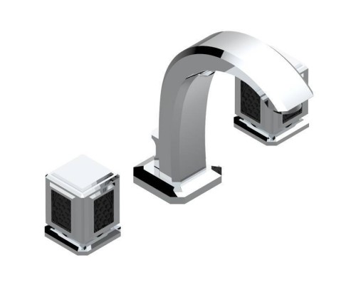 THG Metropolis cristal noir Смеситель для раковины, 3 отв., цвет: хром/черный хрусталь. A2L-A02-151 THG Metropolis cristal noir Смеситель для раковины, 3 отв., цвет: хром/черный хрусталь. A2L-A02-151
