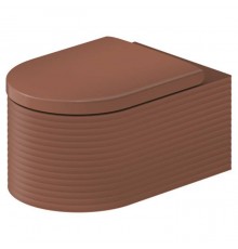 Duravit Millio Унитаз подвесной, 37х57см.,  декор Grooves, крепление в компл., цвет: матовая корица. 250509FC
