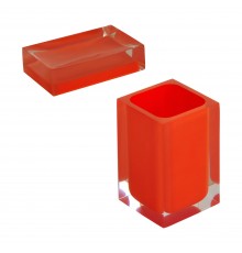 Набор Стакан Ridder Colours 22280114 оранжевый + Мыльница 22280314