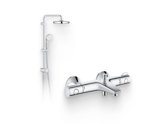 Душевой комплект Термостат Grohe Grohtherm 800 34567000 для ванны с душем + Стойка New Tempesta System 26381001