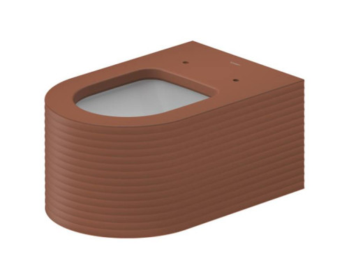 Duravit Millio Унитаз подвесной, 37х57см.,  декор Grooves, крепление в компл., цвет: матовая корица. 250509FC