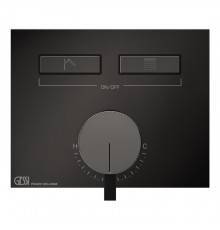 Gessi Hi-Fi Смеситель для душа, с включением до 2 источников одновременно, внешняя часть, цвет: Black Metal PVD. 63079#706