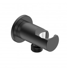 AQM8714MB Siena Выход из стены с держателем, черный матовый AQM8714MB