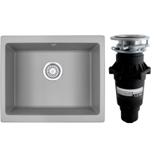 Комплект Мойка кухонная Granula 5551, алюминиум + Измельчитель Bone Crusher BC 810-SL Slim Line