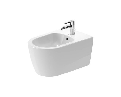 Duravit Me by Starck Биде подвесное 57х37см., с 1 отв., с креплением, с покрытием WonderGliss, цвет: белый. 22881500001 Duravit Me by Starck Биде подвесное 57х37см., с 1 отв., с креплением, с покрытием WonderGliss, цвет: белый. 22881500001