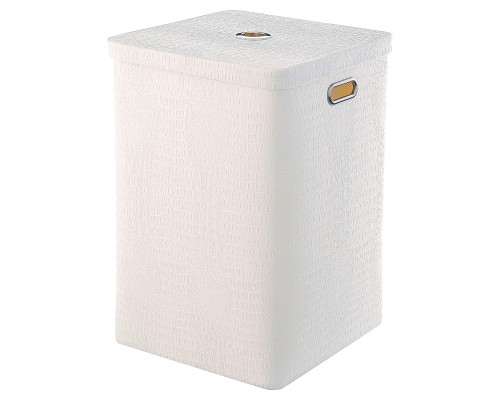 Корзина для белья Geralis Croco KW-K белая