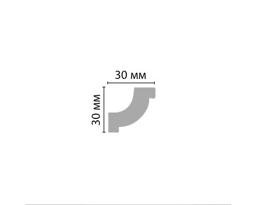 Плинтус потолочный гладкий DECOMASTER 96123F гибкий (30*30*2400мм)