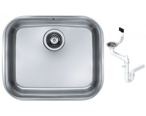 Alv 1009252 Variant 10 Мойка U, 1 чаша, 0,8 мм, SAT, 3½ 480х400х250 мм+сифон 1130550 1009252