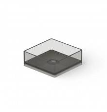 Dea Design Washbasins Раковина 40х40х15см., накладная, без отв., Glasstek, прозрачная смола, цвет: Smoky Black R4. DD9008 400 R4