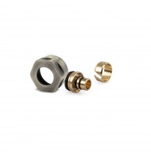 Резьбовое соединение SR Rubinetterie для многослойной трубы 16х3/4 Е Никель матовый E383-2000NSF0