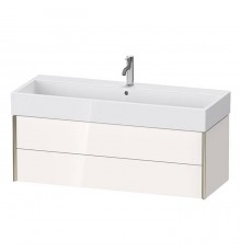 Duravit XViu Тумба подвесная 118.4x45.4x39.7см, с раковиной, 2 ящика, цвет: белый глянцевый/champagne matt. 2350120000,  XV43380B122