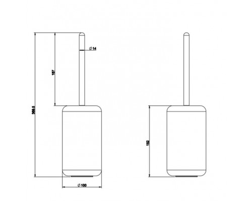 Gessi Goccia Ершик для унитаза напольный, цвет: белый. 38043#079