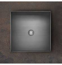 Gessi 316 Раковина 40x40 см, без отв., для установки на столешницу, без перелива, нержавеющая сталь, цвет: Steel Brushed. 54605#239