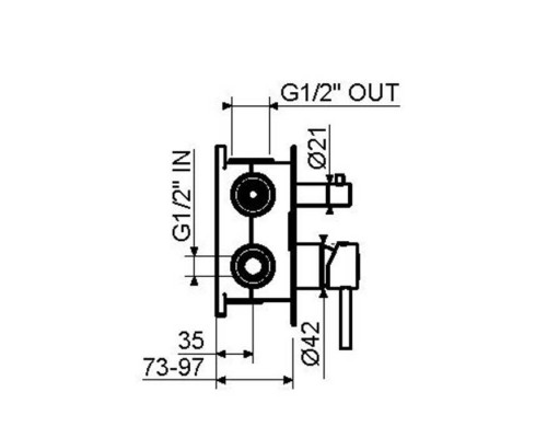 Plumberia Selection Встраиваемый BOX смесителя для душа на 2-3 вых.. INT9036 Plumberia Selection Встраиваемый BOX смесителя для душа на 2-3 вых.. INT9036