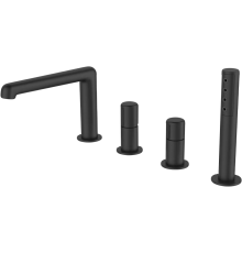 Смеситель на борт ванны BelBagno Uno BVD4-NERO черный матовый