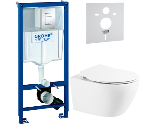 Комплект Унитаз подвесной BelBagno Prospero BB507B + Крышка BB2020SC с микролифтом, петли хром + Инсталляция Grohe Rapid SL 38772001 3 в 1 с кнопкой смыва + Шумоизоляция 37131000 Комплект Унитаз подвесной BelBagno Prospero BB507B + Крышка BB2020SC с микролифтом, петли хром + Инсталляция Grohe Rapid SL 38772001 3 в 1 с кнопкой смыва + Шумоизоляция 37131000
