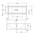 Duravit Vero Air Ванна 180x80см, встраиваемая, Vorwand, цвет: белый. 760417000AS0000