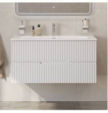 Тумба с раковиной Cezares Duet 100 bianco lucido, раковина Cezares CZR-8073-100