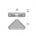 Colombo Basic Угловая металлическая полочка 20.5x12x4.5см, цвет: чёрный матовый. B2732.NM