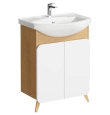 AQ BAS0106DZ Basic Тумба под умывальник напольная, 660х865х440 мм, дуб золотой BAS0106DZ