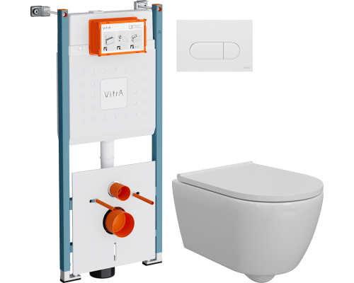 Комплект Унитаз подвесной DIWO Коломна 0700 + Инсталляция VitrA V-Fix Core 732-5800-01PV + Кнопка Root Round 740-2200 белая глянцевая Комплект Унитаз подвесной DIWO Коломна 0700 + Инсталляция VitrA V-Fix Core 732-5800-01PV + Кнопка Root Round 740-2200 белая глянцевая