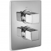 CISAL Cubic Встраиваемый термостатический смеситель с переключателем на 2 положения, цвет хром. CU01810021
