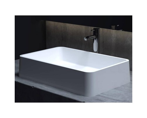 Salini Gloria Раковина накладная 59.5х39.5х12.5cм, без отв., без перелива, S-Stone, цвет: белый матовый. 1102207M Salini Gloria Раковина накладная 59.5х39.5х12.5cм, без отв., без перелива, S-Stone, цвет: белый матовый. 1102207M