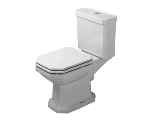 Duravit 1930 Унитаз моноблок с отдельным бачком (с механизмом слива хром), 66.5х35.5см, слив в стену, Цвет: Белый. 0227090000,  0872210082